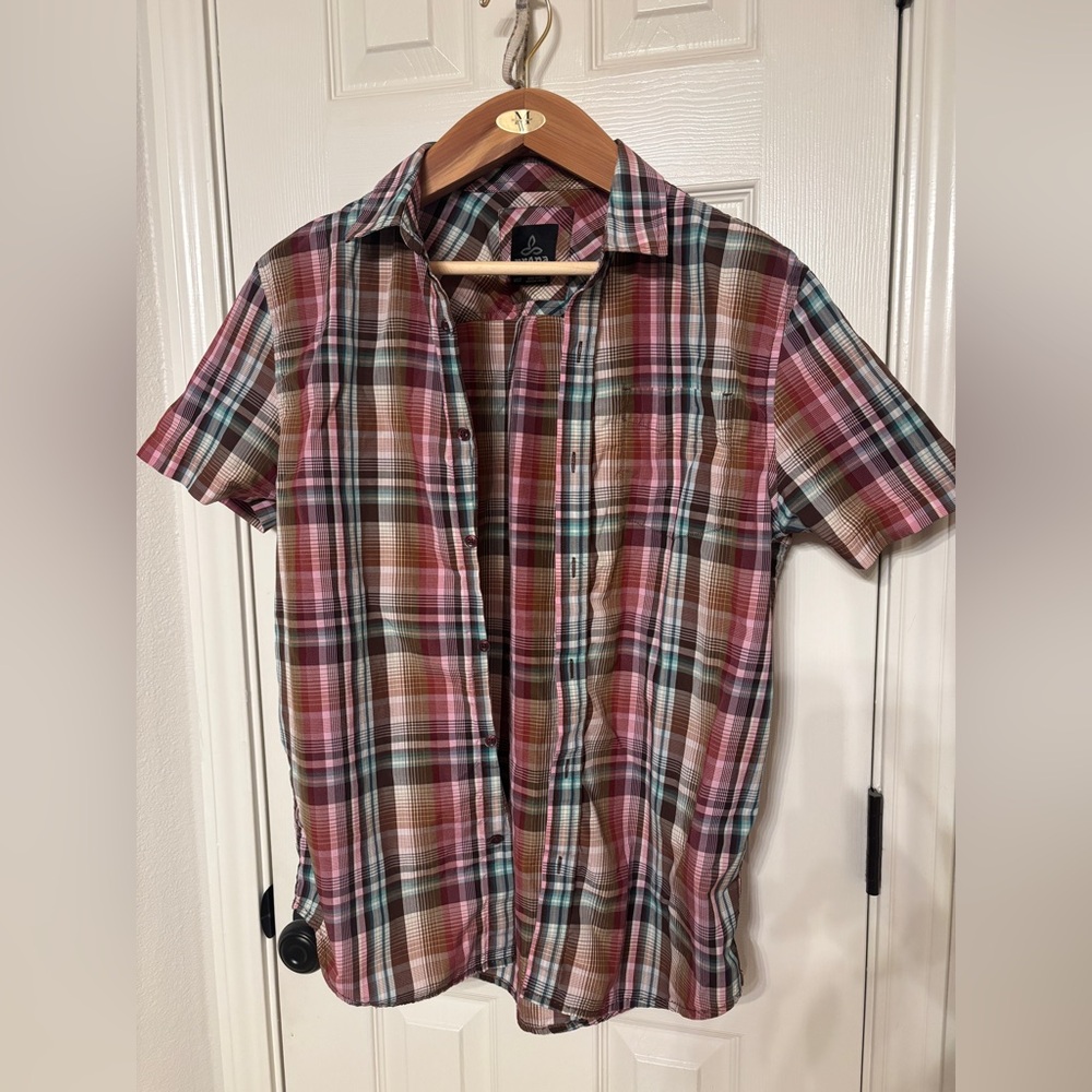 Men’s Prana Plaid Short Sleeve Shirt
